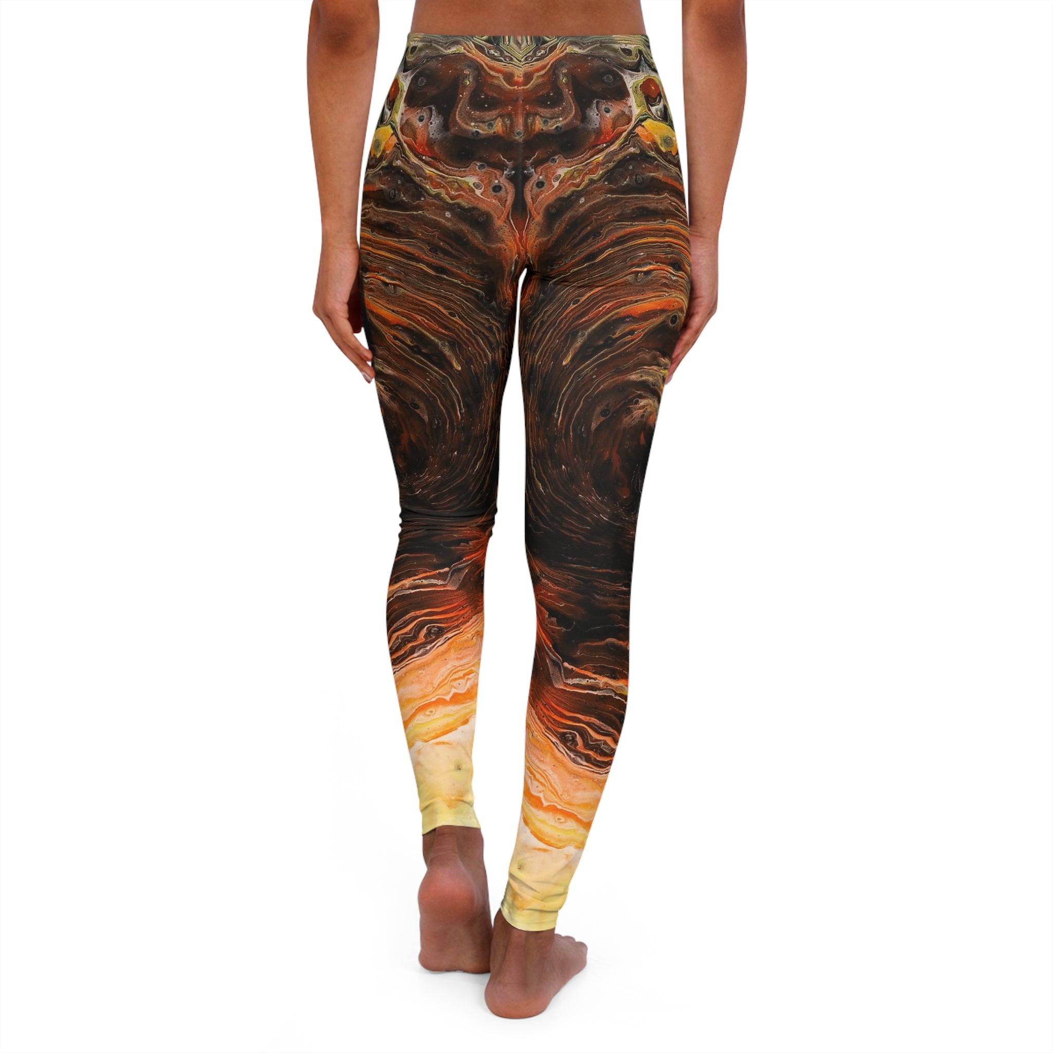 Women's Spandex Leggings - Tunnel Vision - Back