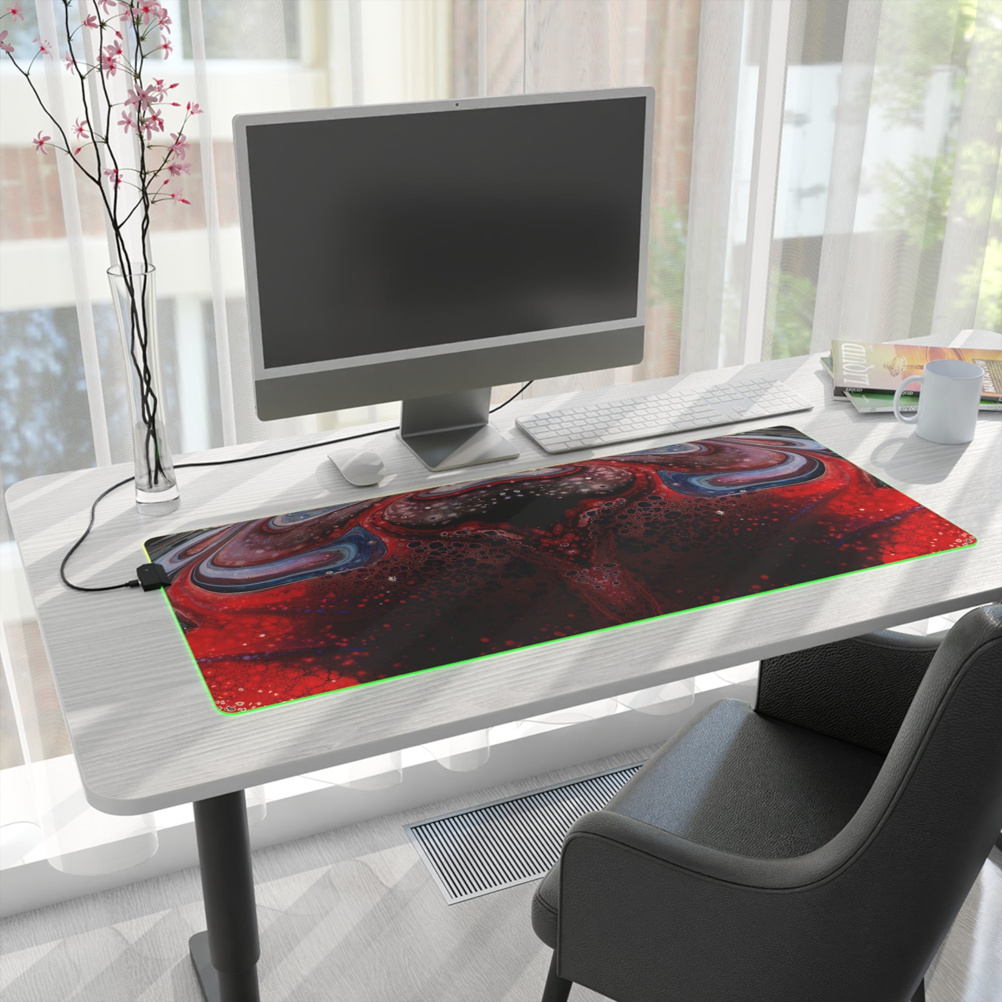 Cameron Creations - LED Gaming Mouse Pad - Window View - 35"x15"
