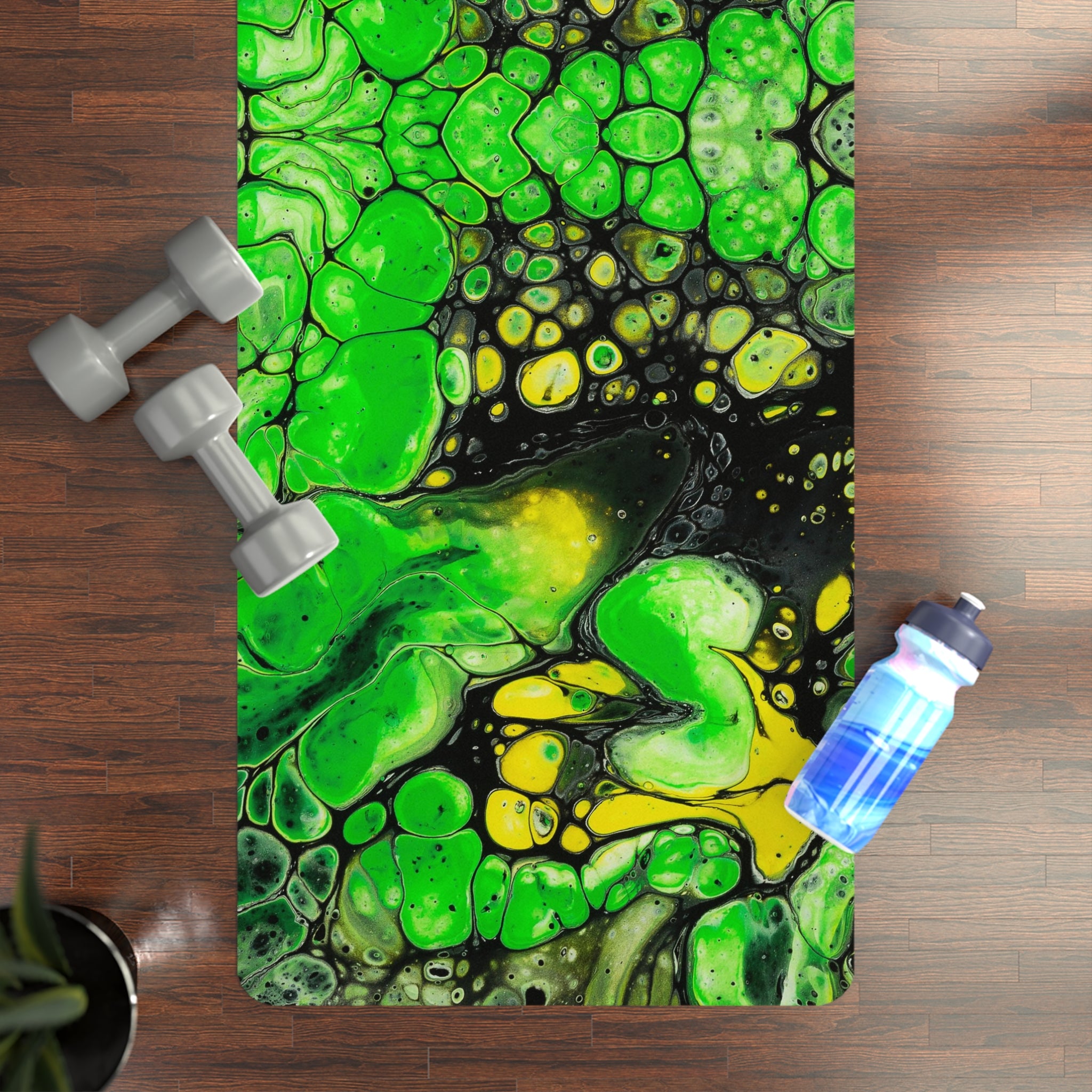 Green Galaxy - Rubber Yoga Mat