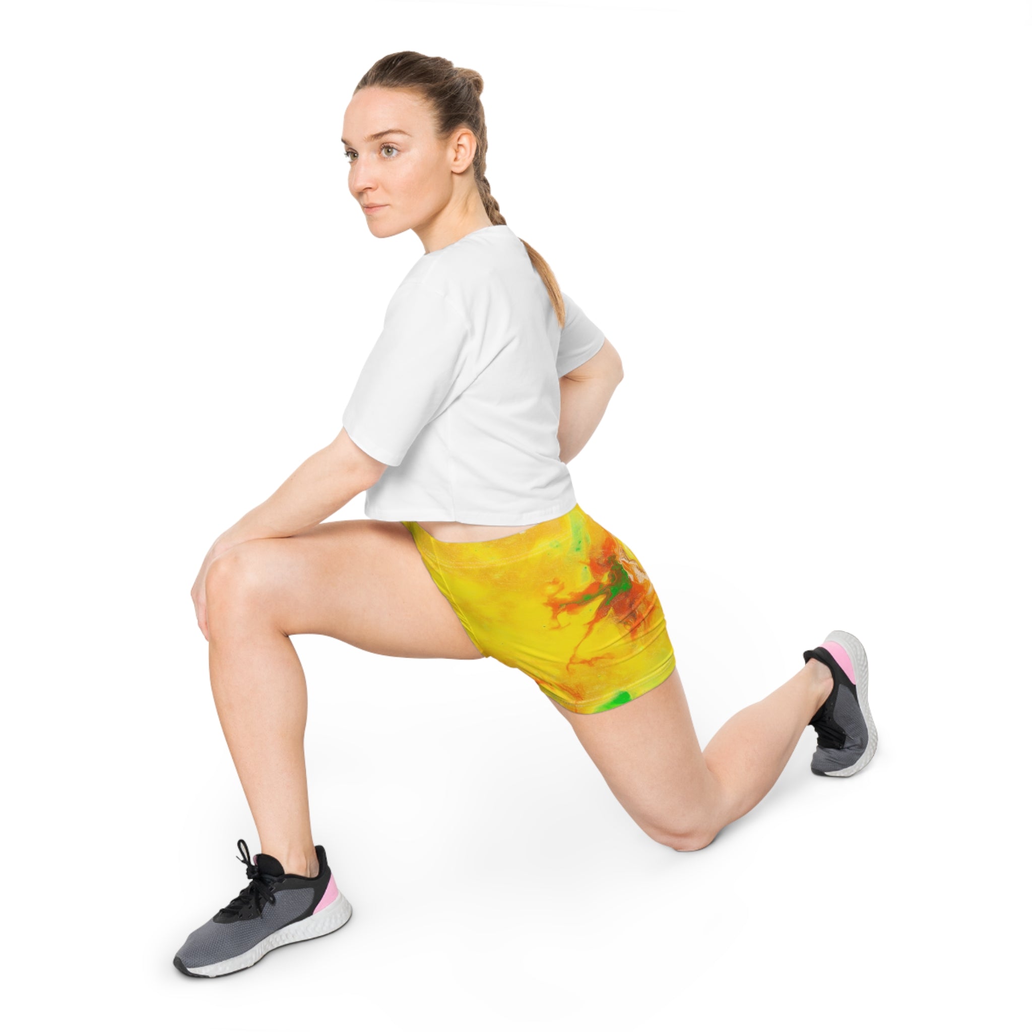 Women's Sport Shorts - Bloom Of Fire - Workout