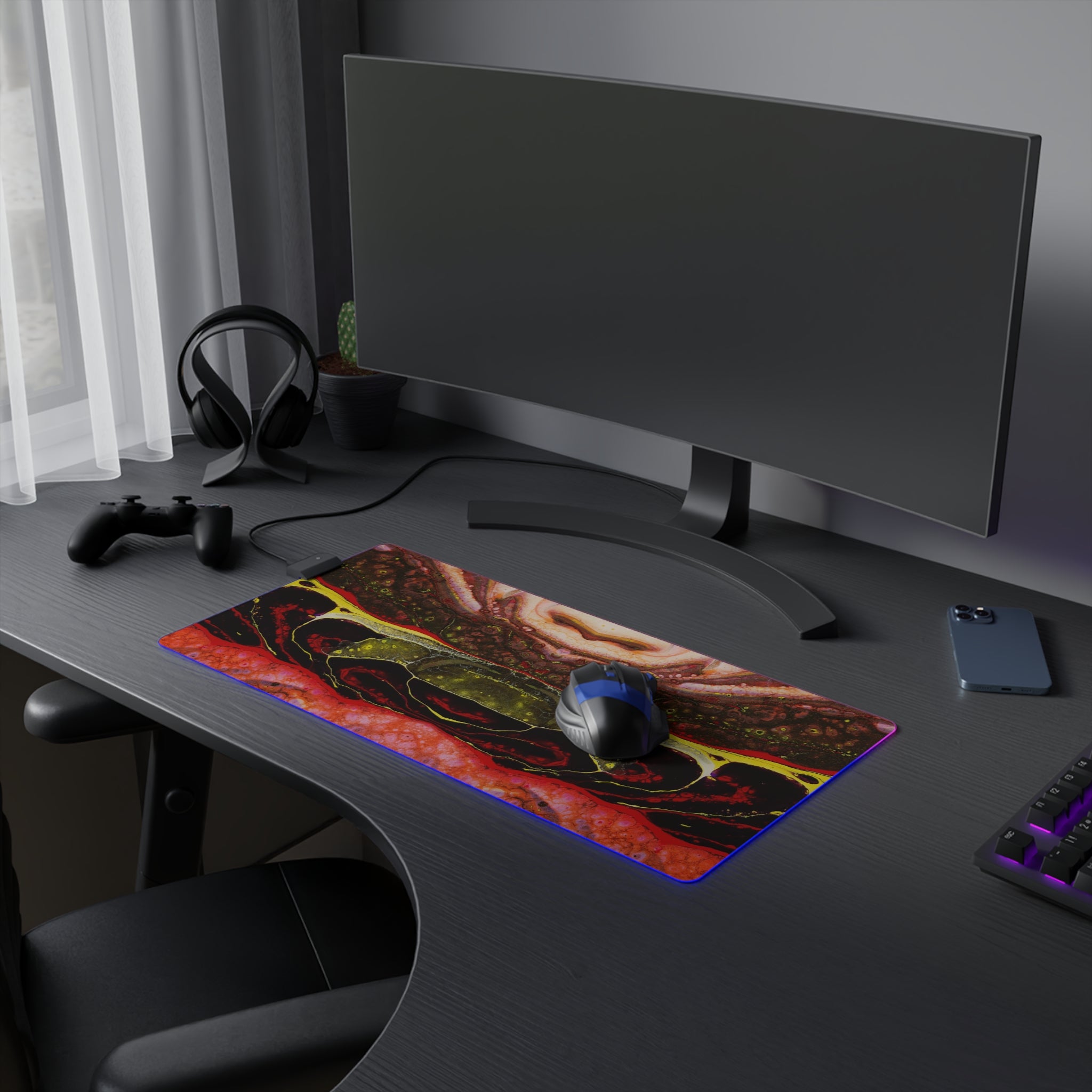 Yellow Brick Road - LED Gaming Mouse Pad