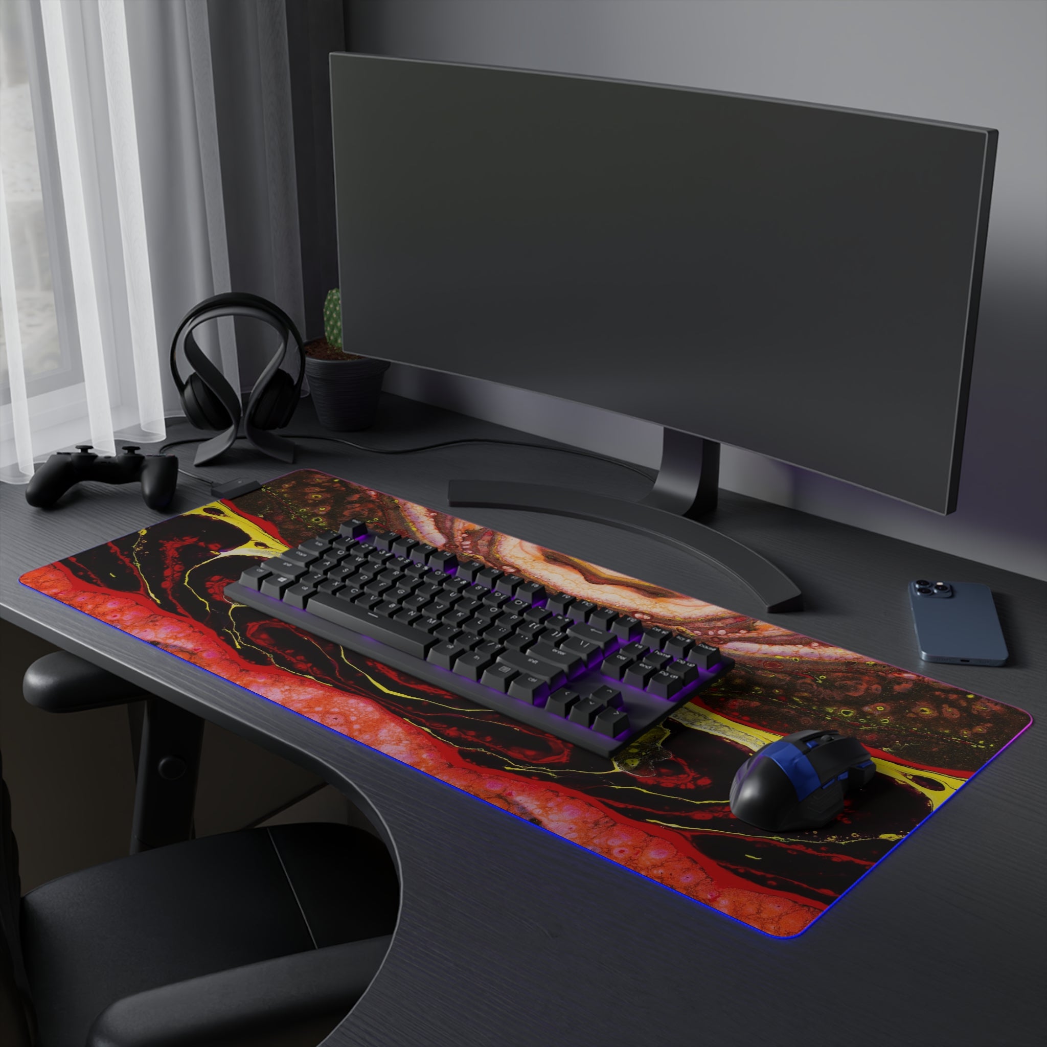 Yellow Brick Road - LED Gaming Mouse Pad