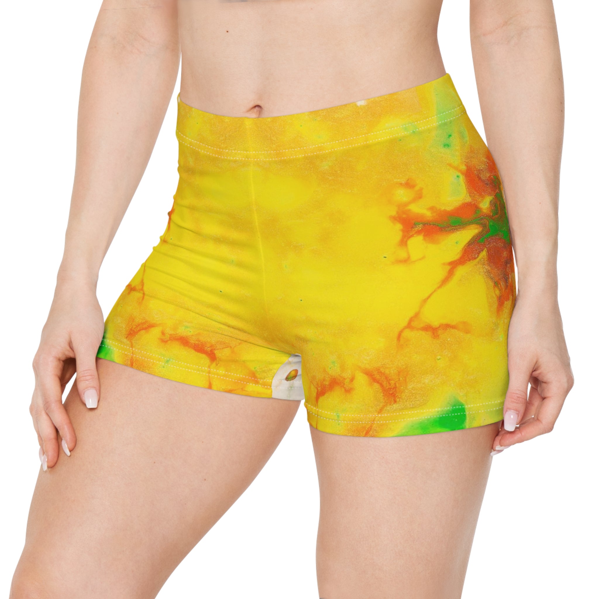 Women's Sport Shorts - Bloom Of Fire - Front