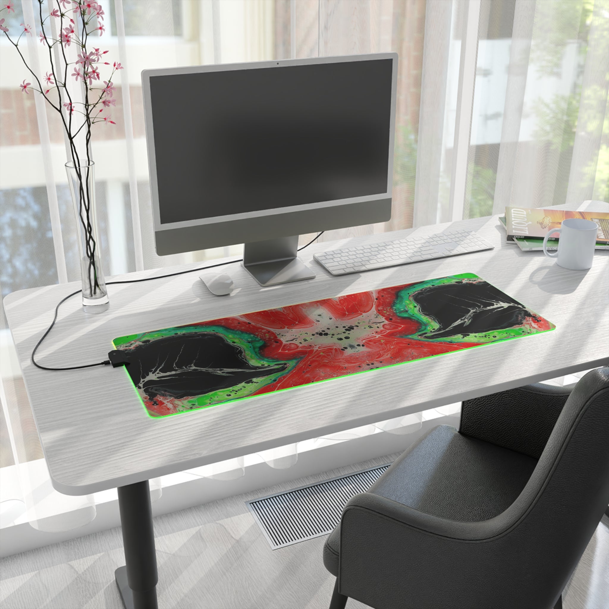Cameron Creations - LED Gaming Mouse Pad - Portal Block - 31"x11"