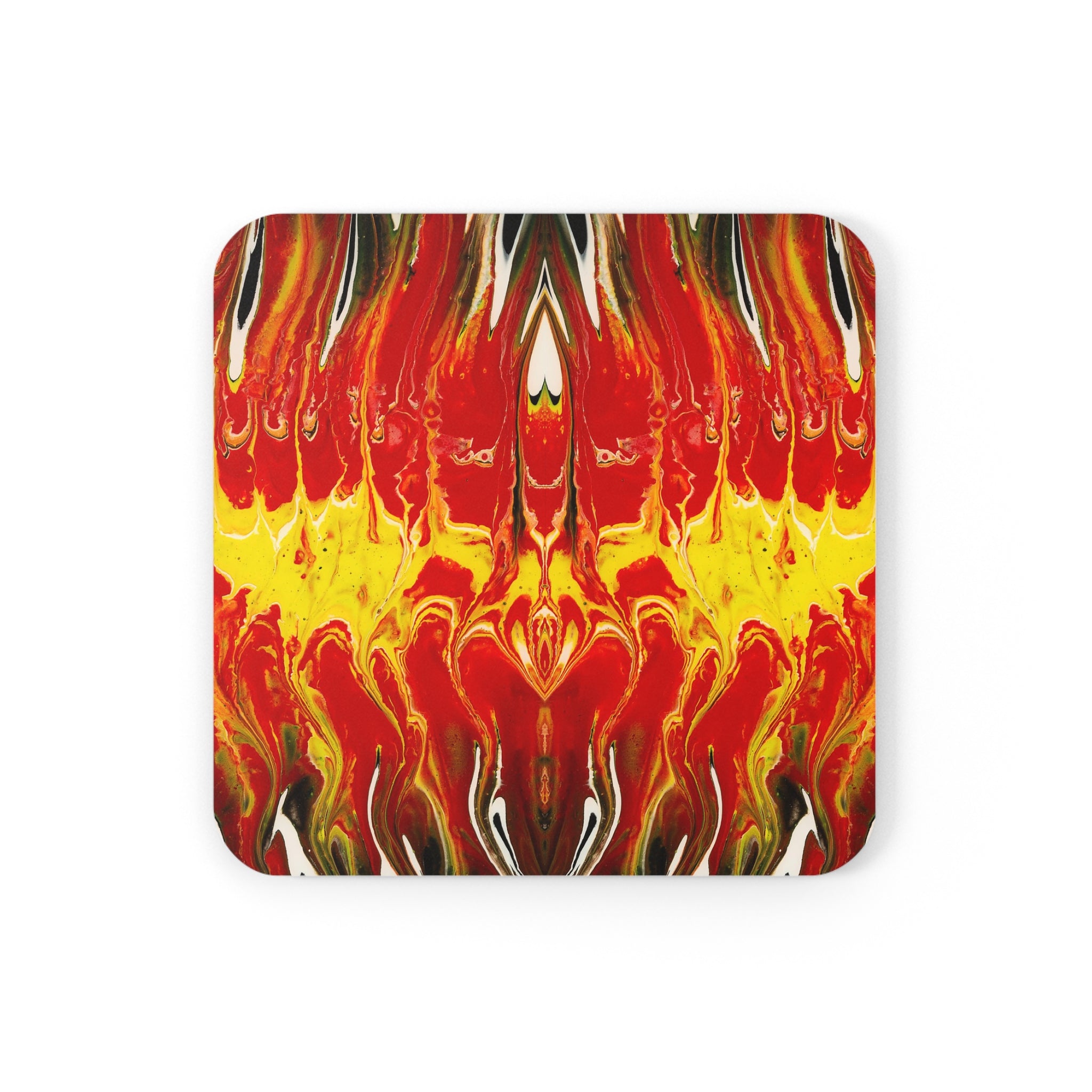 Cameron Creations - Internal Flames - Stylish Coffee Coaster - Square Front