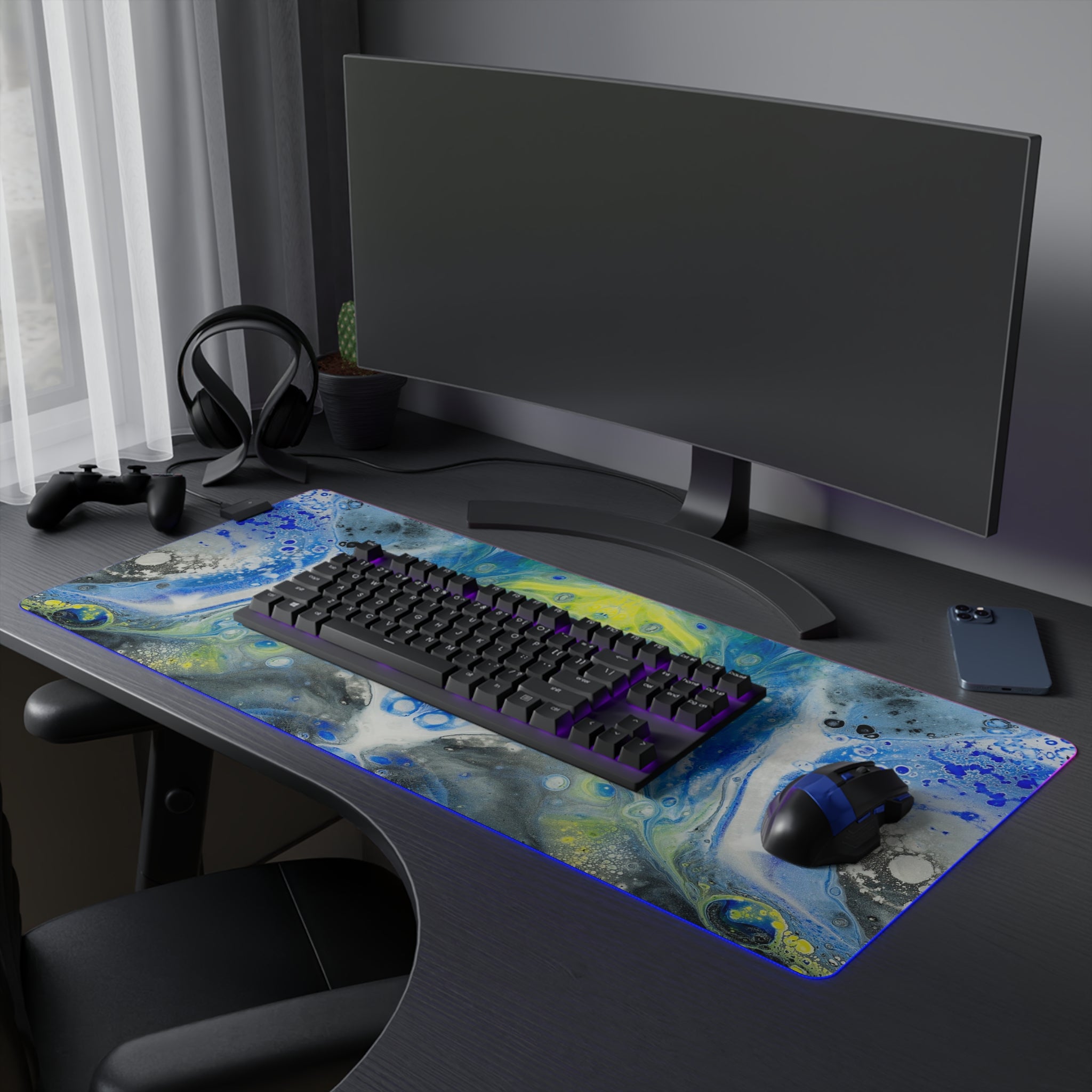 Electric Blue - LED Gaming Mouse Pad