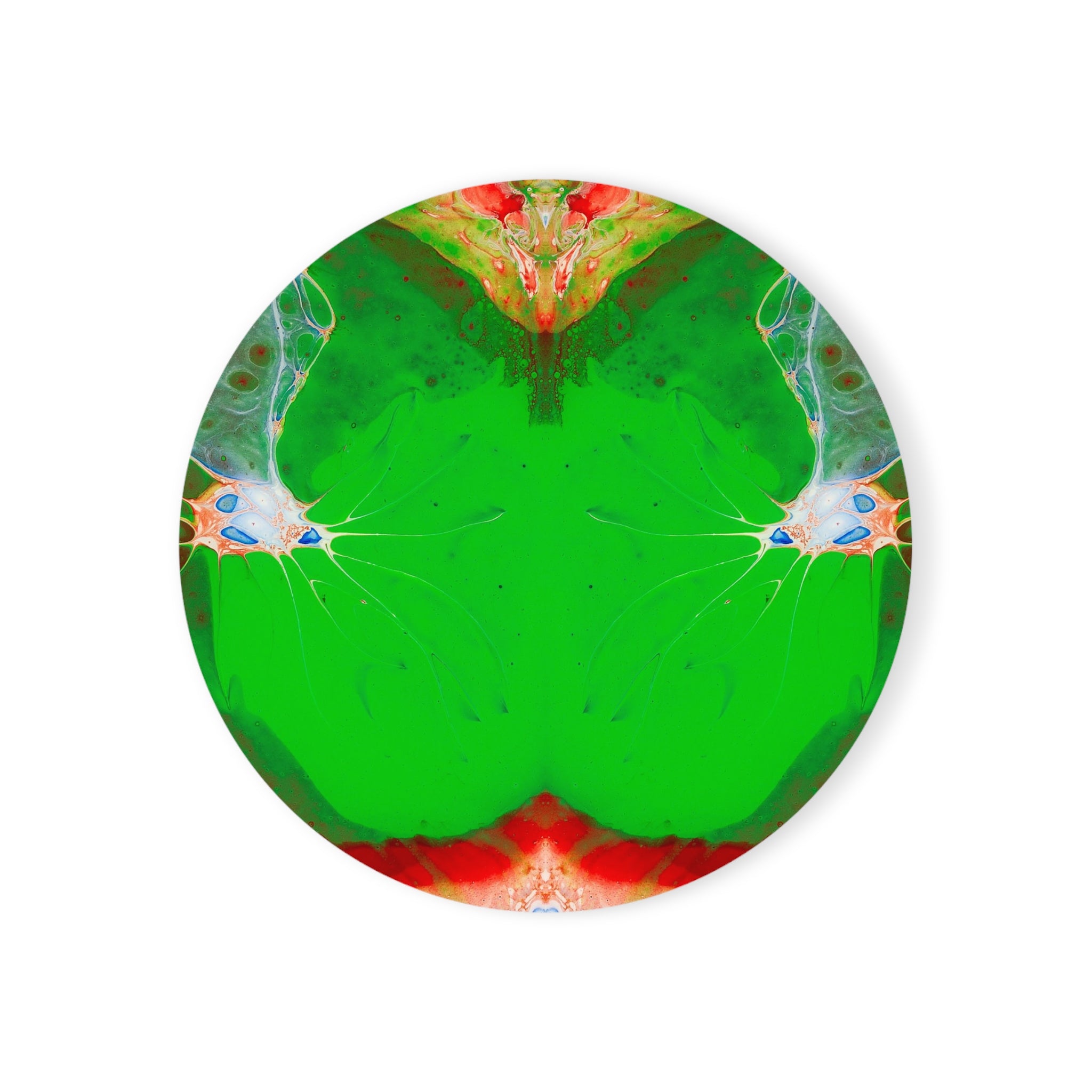 Cameron Creations - Green Goo - Stylish Coffee Coaster - Circle Front