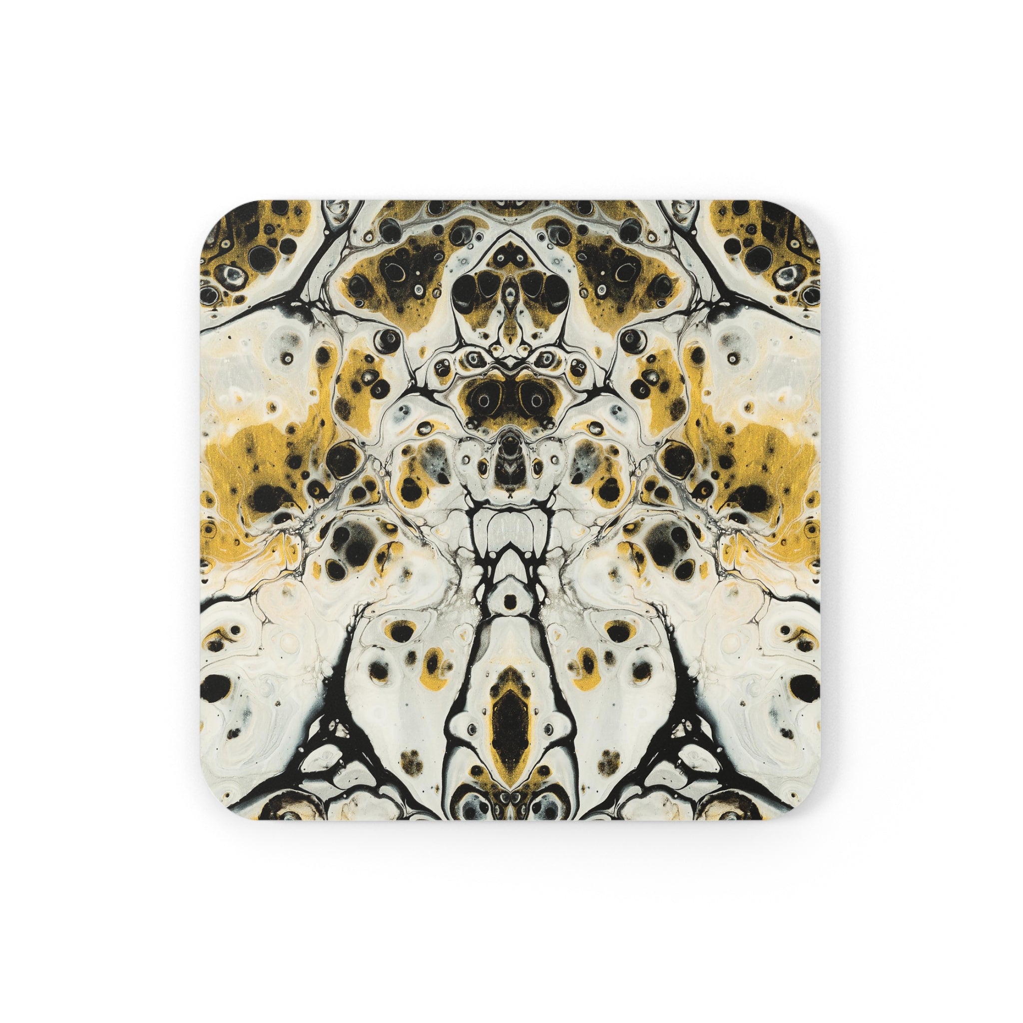 Cameron Creations - Golden Ghosts - Stylish Coffee Coaster - Square Front