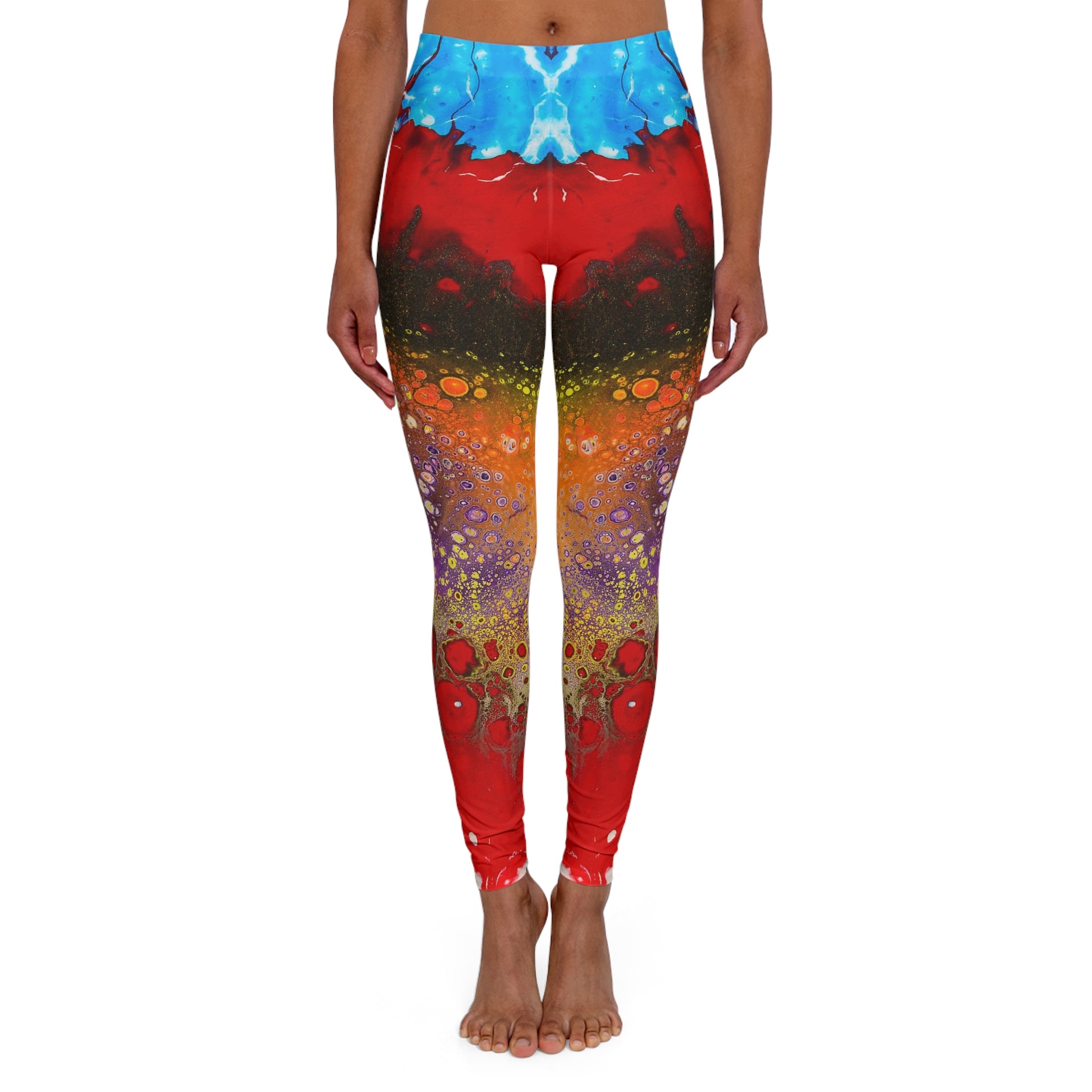 Women's Spandex Leggings - Lovely Layers - Front