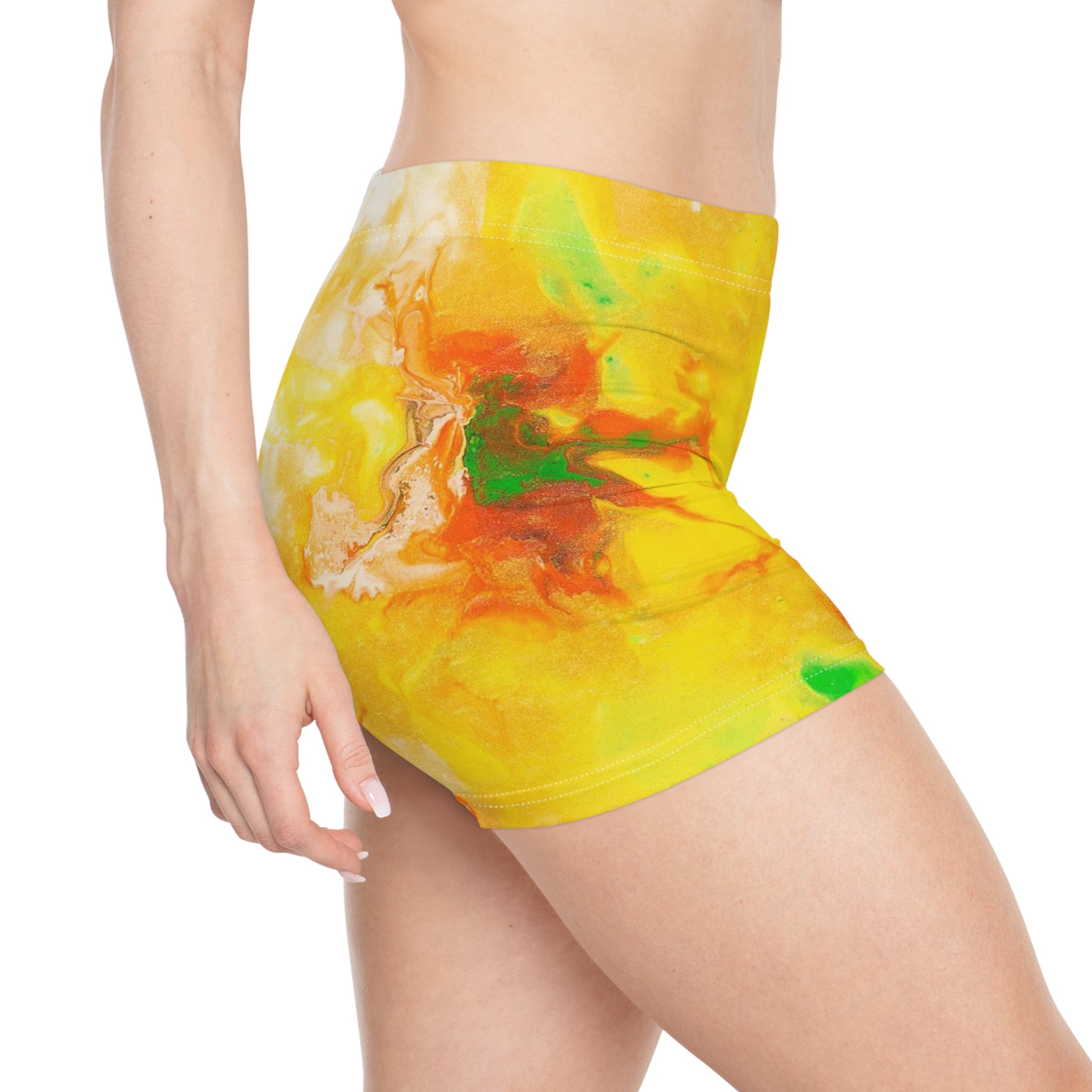 Women's Sport Shorts - Bloom Of Fire - Right