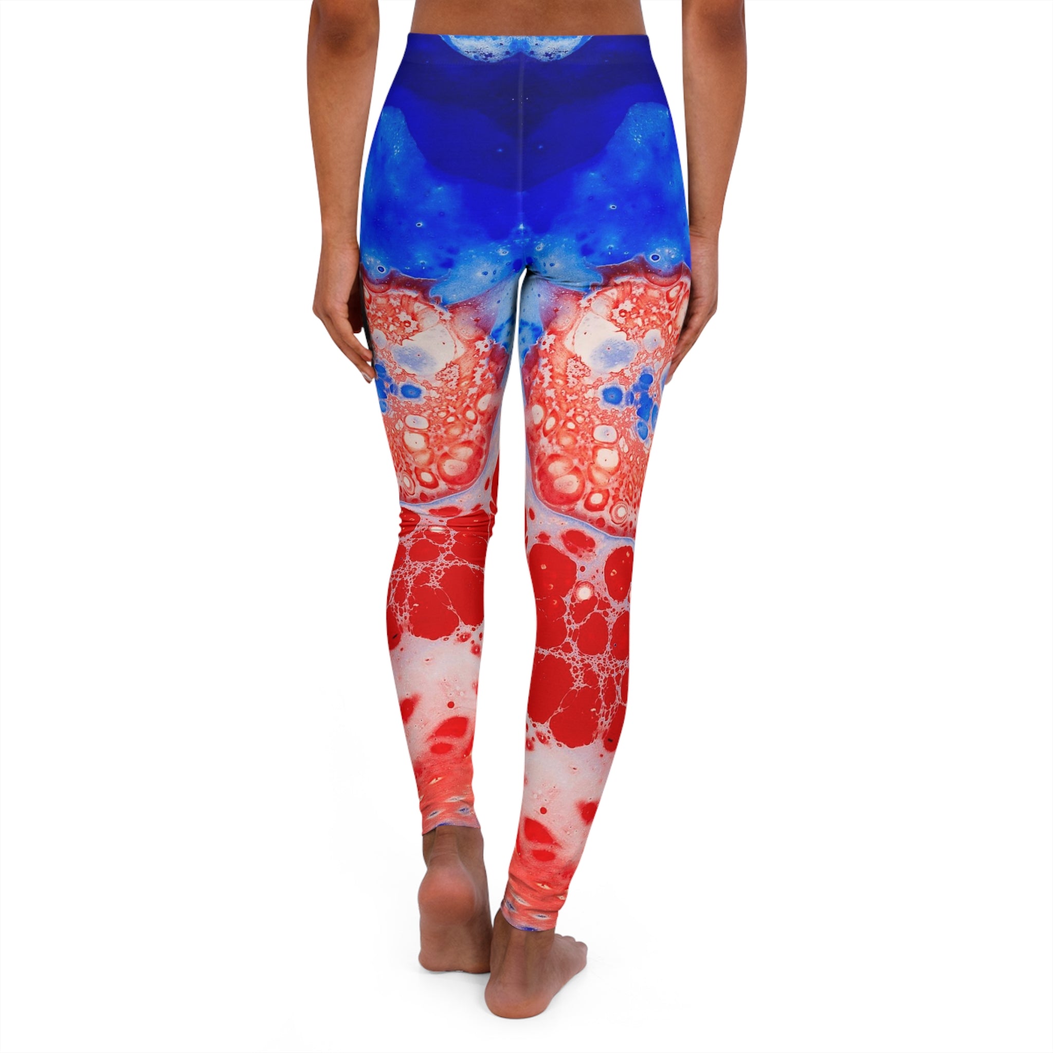 Women's Spandex Leggings - Holding Pattern - Back