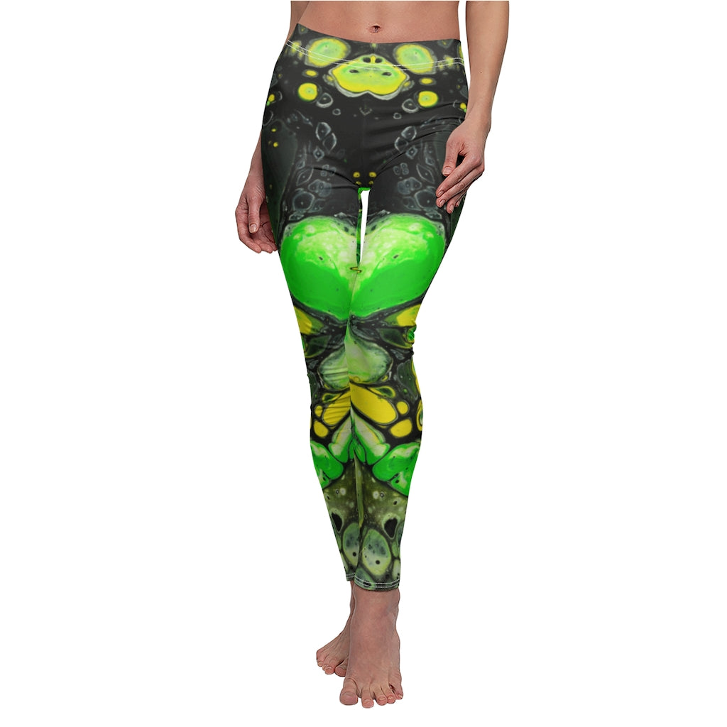 Green Galaxy - Women's Casual Leggings - Cameron Creations Ltd.